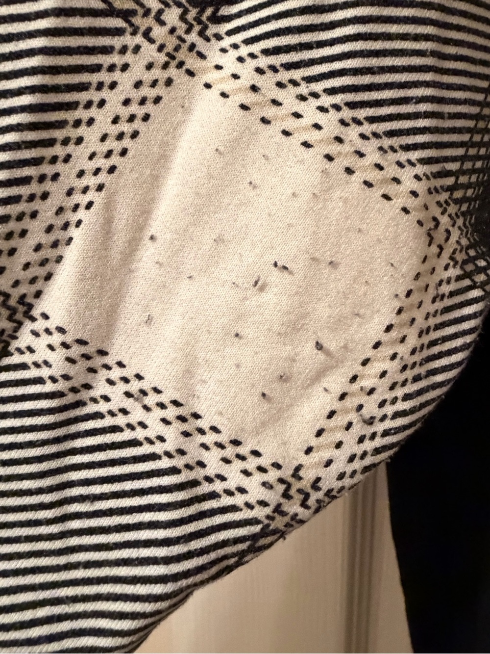 Maurices Black Hoodie with White & Black Plaid Raglan Sleeves - Picture 4 of 5